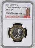 2002 £2 COMMONWEALTH SCOTLAND MS 68 - NGC OTHER COINS - Cambridgeshire Coins