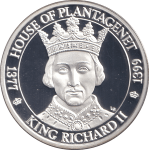 2002 20 CROWNS SILVER PROOF KING RICHARD II - WOR - Cambridgeshire Coins