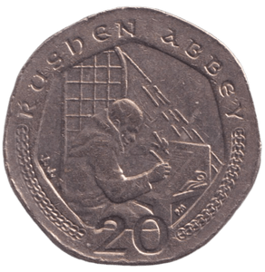 2002 20 PENCE RUSHEN ABBEY ISLE OF MAN - 20p - Cambridgeshire Coins