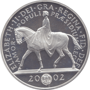 2002 £5 GOLDEN JUBILEE OF QUEEN ELIZABETH II SILVER PROOF - £5 Silver Proof - Cambridgeshire Coins