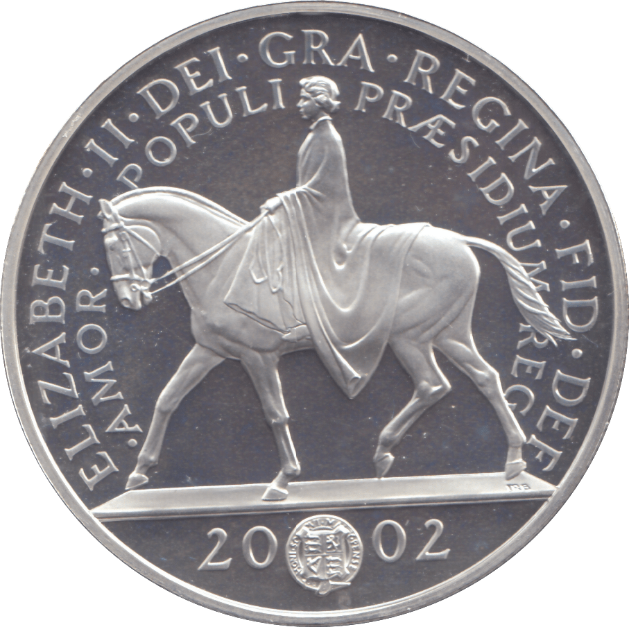 2002 £5 GOLDEN JUBILEE OF QUEEN ELIZABETH II SILVER PROOF - £5 Silver Proof - Cambridgeshire Coins