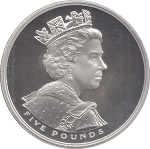 2002 £5 GOLDEN JUBILEE OF QUEEN ELIZABETH II SILVER PROOF - £5 Silver Proof - Cambridgeshire Coins
