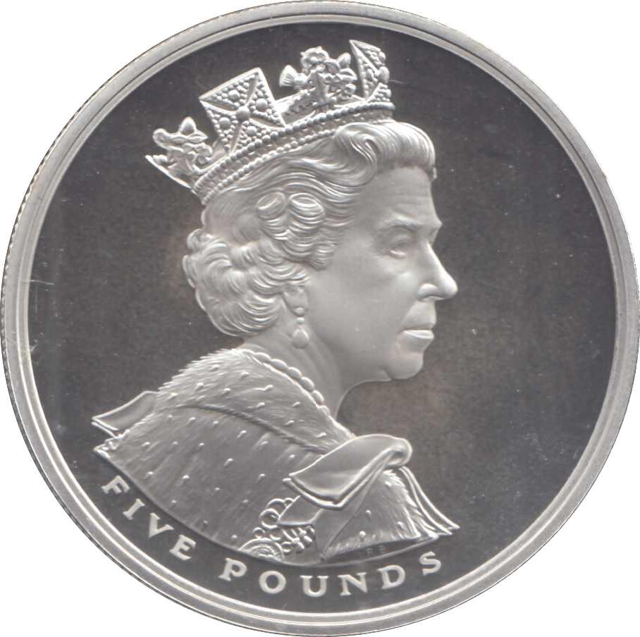 2002 £5 GOLDEN JUBILEE OF QUEEN ELIZABETH II SILVER PROOF - £5 Silver Proof - Cambridgeshire Coins