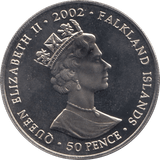 2002 50 PENCE FALKLAND ISLANDS F388 - CROWN - Cambridgeshire Coins