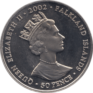 2002 50 PENCE FALKLAND ISLANDS F395 - CROWN - Cambridgeshire Coins
