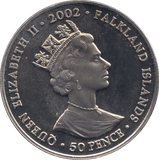 2002 50 PENCE FALKLAND ISLANDS F395 - CROWN - Cambridgeshire Coins