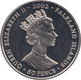 2002 50 PENCE FALKLAND ISLANDS F414 - CROWN - Cambridgeshire Coins