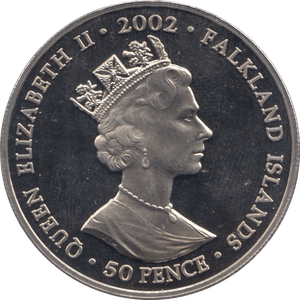 2002 50 PENCE FALKLAND ISLANDS F585 - WORLD COINS - Cambridgeshire Coins