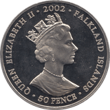 2002 50 PENCE FALKLAND ISLANDS F585 - WORLD COINS - Cambridgeshire Coins