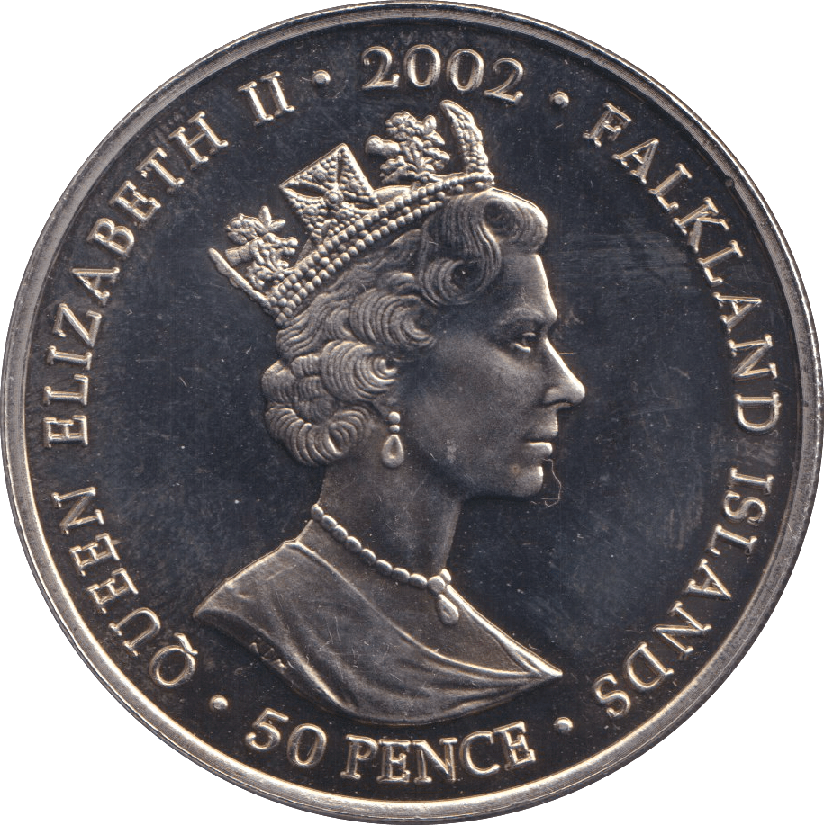 2002 50 PENCE FALKLAND ISLANDS - THE GOLDEN JUBILEE 1 - WORLD COINS - Cambridgeshire Coins