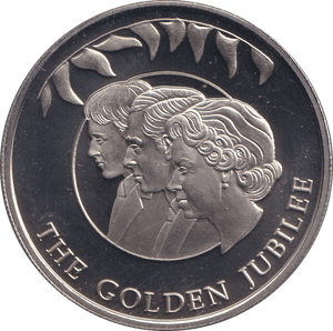 2002 50 PENCE FALKLAND ISLANDS - THE GOLDEN JUBILEE 2 - WORLD COINS - Cambridgeshire Coins