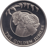 2002 50 PENCE FALKLAND ISLANDS - THE GOLDEN JUBILEE 2 - WORLD COINS - Cambridgeshire Coins