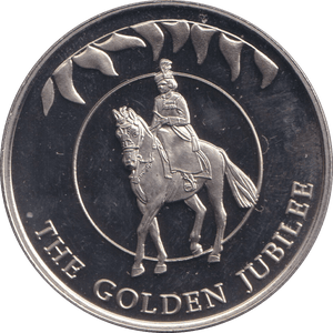2002 50 PENCE FALKLAND ISLANDS - THE GOLDEN JUBILEE 3 - WORLD COINS - Cambridgeshire Coins