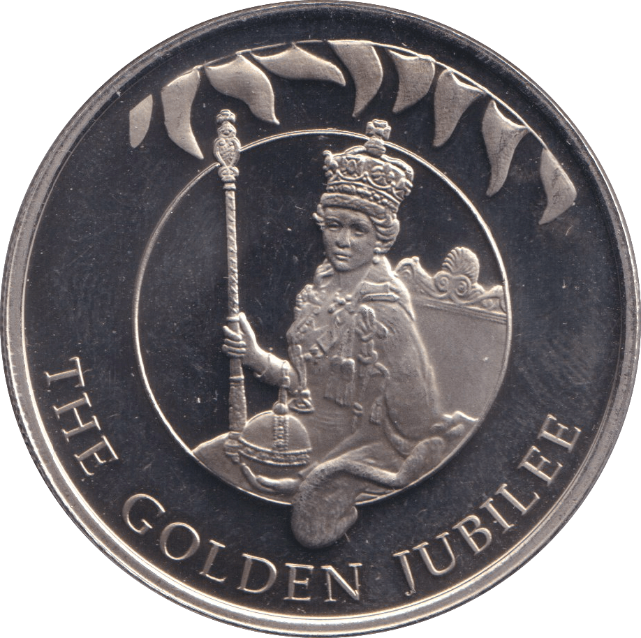 2002 50 PENCE FALKLAND ISLANDS - THE GOLDEN JUBILEE 4 - WORLD COINS - Cambridgeshire Coins
