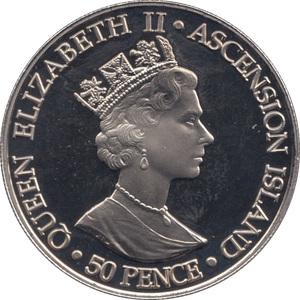 2002 50 PENCE GOD SAVE THE QUEEN COIN ASCENSION ISLANDS F121 - CROWN - Cambridgeshire Coins