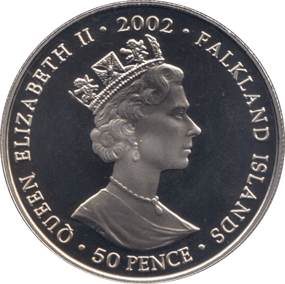 2002 50 PENCE GOLDEN JUBILEE COIN FALKLAND ISLANDS F122 - CROWN - Cambridgeshire Coins