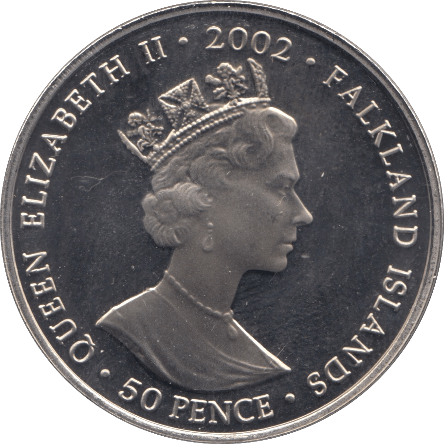2002 50 PENCE GOLDEN JUBILEE COIN FALKLAND ISLANDS F580 - WORLD COINS - Cambridgeshire Coins