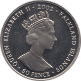 2002 50 PENCE GOLDEN JUBILEE COIN FALKLAND ISLANDS F580 - WORLD COINS - Cambridgeshire Coins