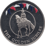 2002 50 PENCE GOLDEN JUBILEE COIN FALKLAND ISLANDS F580 - WORLD COINS - Cambridgeshire Coins