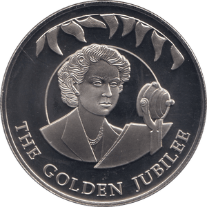 2002 50 PENCE QUEEN ELIZABETH GOLDEN JUBILEE FALKLAND ISLANDS F128 - CROWN - Cambridgeshire Coins