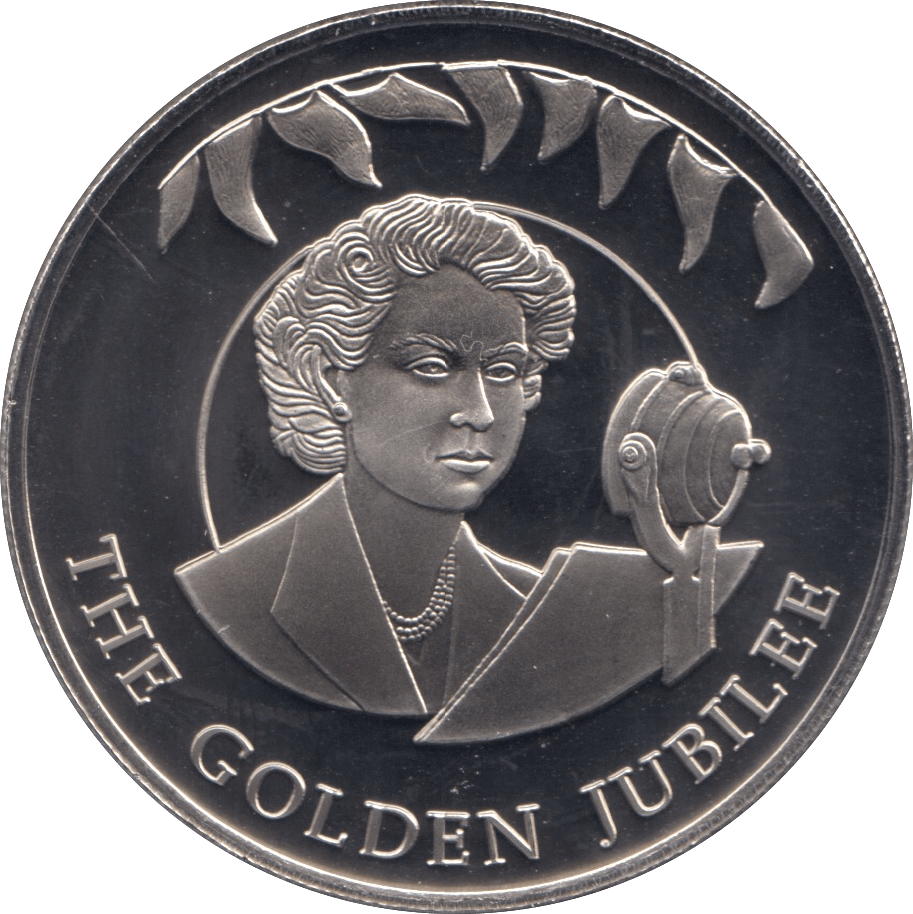 2002 50 PENCE QUEEN ELIZABETH GOLDEN JUBILEE FALKLAND ISLANDS F128 - CROWN - Cambridgeshire Coins
