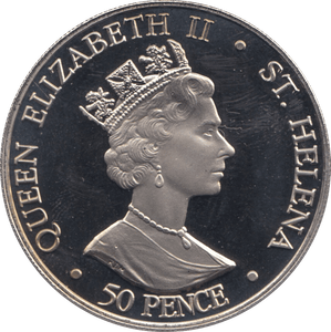 2002 50 PENCE QUEEN ELIZABETH GOLDEN JUBILEE ST. HELENA F566 - WORLD COINS - Cambridgeshire Coins