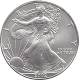 2002 AMERICAN EAGLE SILVER DOLLAR 1 OZ FINE SILVER USA - SILVER WORLD COINS - Cambridgeshire Coins