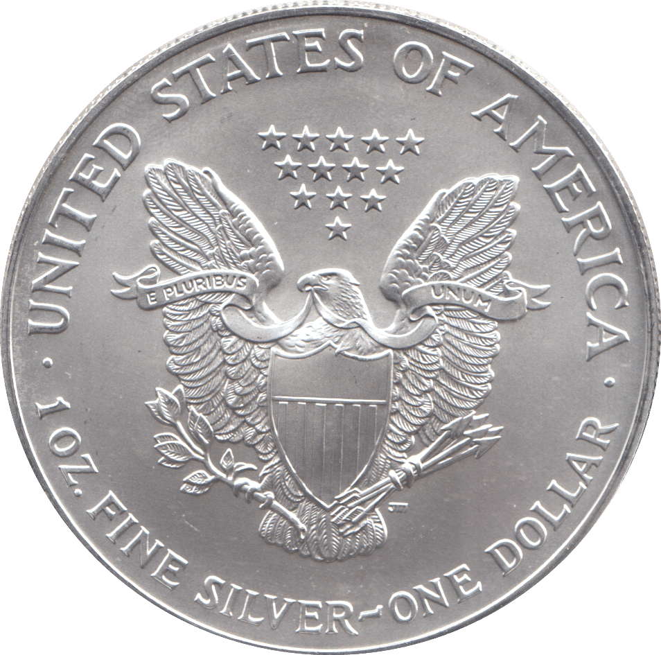 2002 AMERICAN EAGLE SILVER DOLLAR 1 OZ FINE SILVER USA - SILVER WORLD COINS - Cambridgeshire Coins