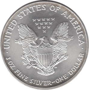 2002 AMERICAN EAGLE SILVER DOLLAR 1 OZ FINE SILVER - WORLD COINS - Cambridgeshire Coins