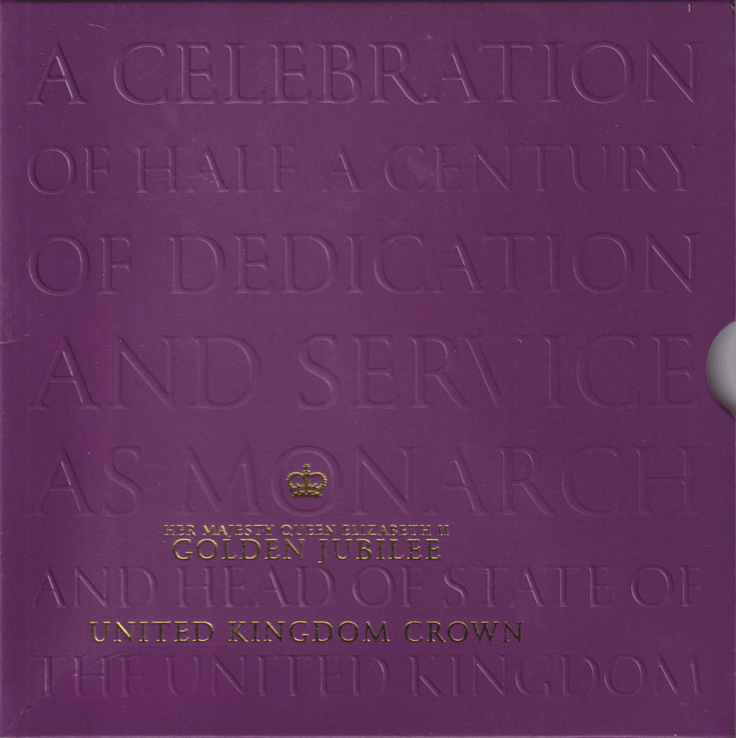 2002 BRILLIANT UNCIRCULATED £5 COIN PRESENTATION PACK GOLDEN JUBILEE CROWN - £5 BU PACK - Cambridgeshire Coins