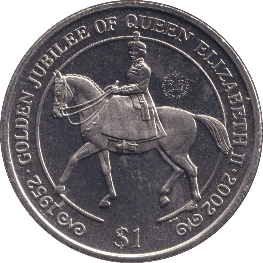 2002 BU ONE DOLLAR QUEEN ELIZABETH GOLDEN JUBILEE - WORLD COINS - Cambridgeshire Coins