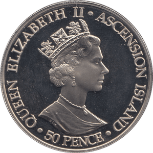 2002 FIFTY PENCE ASCENSION ISLANDS F309 - WORLD COINS - Cambridgeshire Coins