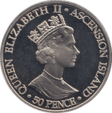 2002 FIFTY PENCE ASCENSION ISLANDS F411 - WORLD COINS - Cambridgeshire Coins