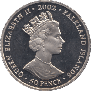 2002 FIFTY PENCE FALKLAND ISLANDS F417 - WORLD COINS - Cambridgeshire Coins
