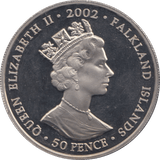 2002 FIFTY PENCE FALKLAND ISLANDS F436 - WORLD COINS - Cambridgeshire Coins