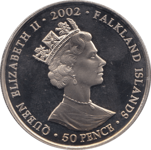 2002 FIFTY PENCE FALKLAND ISLANDS F515 - WORLD COINS - Cambridgeshire Coins