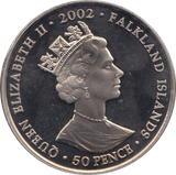 2002 FIFTY PENCE FALKLAND ISLANDS F515 - WORLD COINS - Cambridgeshire Coins