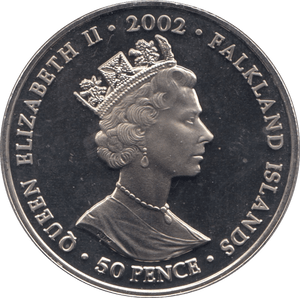 2002 FIFTY PENCE FALKLAND ISLANDS F569 - WORLD COINS - Cambridgeshire Coins