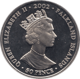 2002 FIFTY PENCE FALKLAND ISLANDS F569 - WORLD COINS - Cambridgeshire Coins