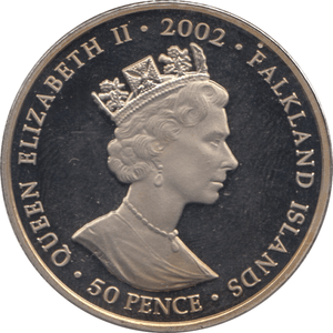 2002 FIFTY PENCE FALKLAND ISLANDS F578 - WORLD COINS - Cambridgeshire Coins