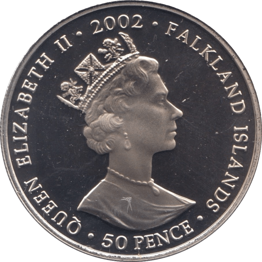 2002 FIFTY PENCE FALKLAND ISLANDS - WORLD COINS - Cambridgeshire Coins