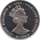 2002 FIFTY PENCE FALKLAND ISLANDS - WORLD COINS - Cambridgeshire Coins