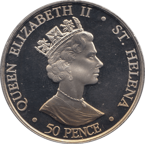 2002 FIFTY PENCE ST. HELENA F608 - CROWN - Cambridgeshire Coins