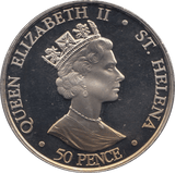 2002 FIFTY PENCE ST. HELENA F608 - CROWN - Cambridgeshire Coins
