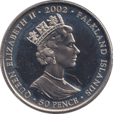 2002 FIFTY PENCE THE GOLDEN JUBILEE - WORLD COINS - Cambridgeshire Coins