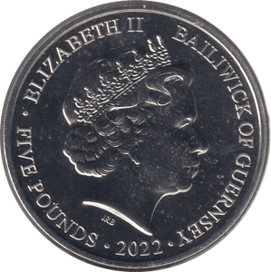 2002 FIVE POUND BAILIWICK OF GUERNSEY - £5 BU - Cambridgeshire Coins