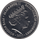 2002 FIVE POUND BAILIWICK OF GUERNSEY - £5 BU - Cambridgeshire Coins
