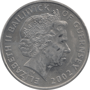 2002 FIVE POUND GUERNSEY - WORLD COINS - Cambridgeshire Coins