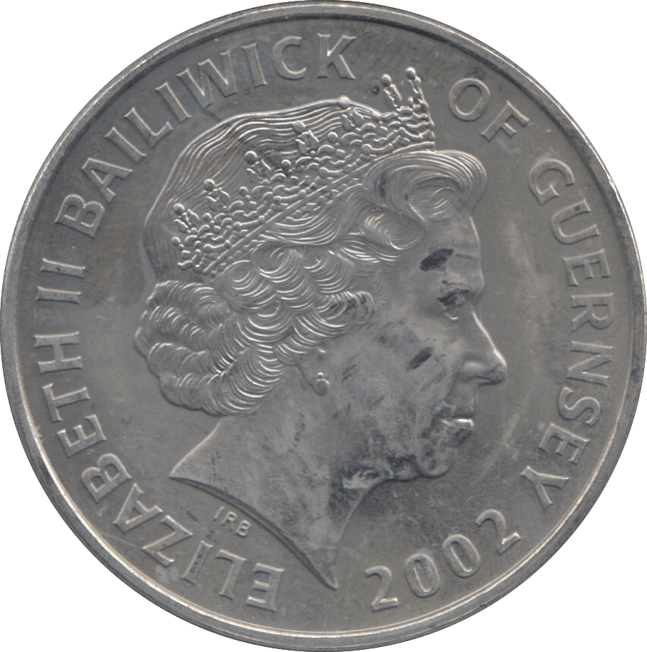 2002 FIVE POUND GUERNSEY - WORLD COINS - Cambridgeshire Coins