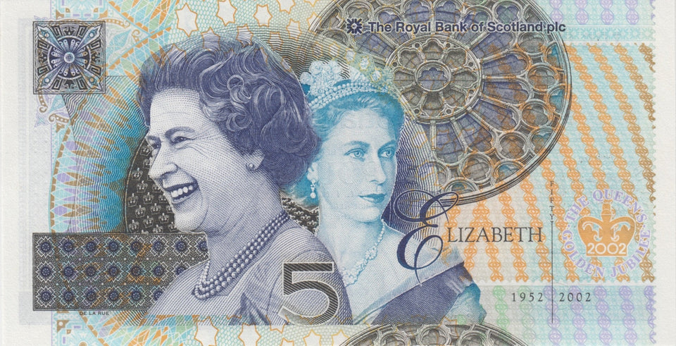 2002 FIVE POUND ROYAL BANK OF SCOTLAND BANKNOTE REF SCOT - 72 - WORLD BANKNOTES - Cambridgeshire Coins